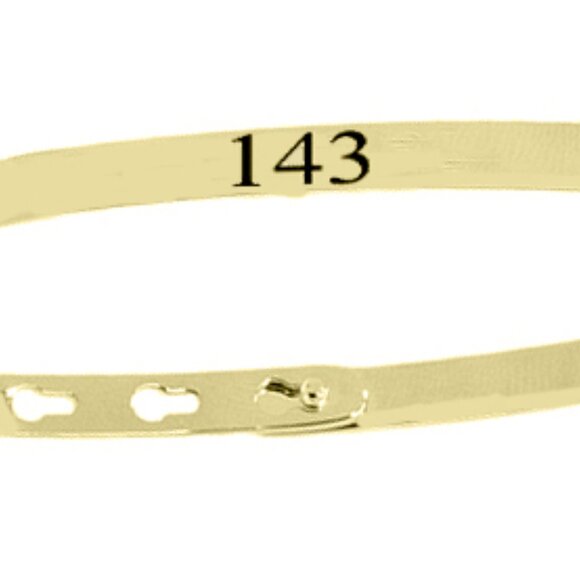 1437 Adjustable Inscription 4mm Wide Bracelet - Picture 2 of 4